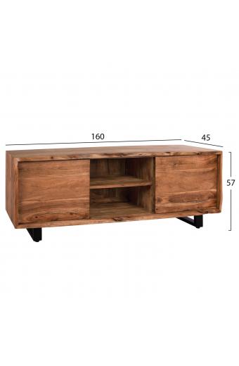 ΕΠΙΠΛΟ TV HM8185.11 NICOLE ΑΠΟ ΜΑΣΙΦ ΞΥΛΟ ΑΚΑΚΙΑΣ ΦΥΣΙΚΟ 160x45x57Υεκ.