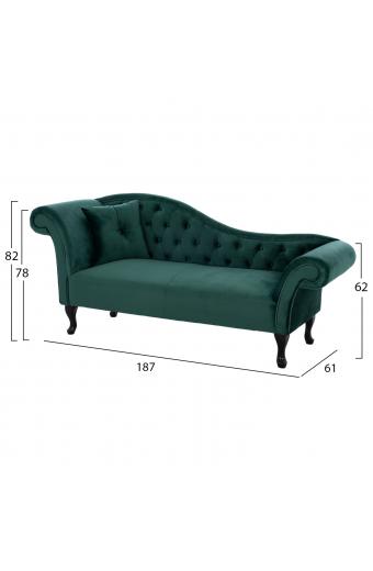 ΑΝΑΚΛΙΝΔΡΟ T.CHESTERFIELD NIOVI HM3007.03 ΚΥΠΑΡΙΣΣΙ ΒΕΛΟΥΔΟ-ΜΑΥΡΑ ΠΟΔΙΑ 187x61x82Υεκ