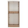 ΝΤΟΥΛΑΠΑ ΣΥΡΟΜΕΝΗ ADLER ΜΕΛΑΜΙΝΗΣ 90x45x210Yεκ. SONAMA OAK 2ΦΥΛΛΗ HM2436.01