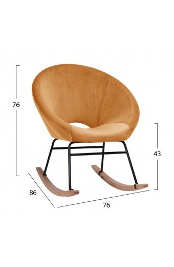 ΠΟΛΥΘΡΟΝΑ ΚΟΥΝΙΣΤΗ PAULINA HM8399.09 ΧΡΥΣΟ ΒΕΛΟΥΔΟ 76X86X76Υ εκ.