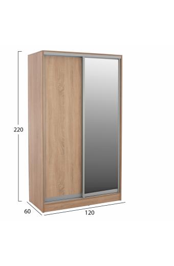 ΝΤΟΥΛΑΠΑ ΣΥΡΟΜΕΝΗ ADLER ΜΕΛΑΜΙΝΗΣ 120x60x220Yεκ. ΔΙΦΥΛΛΗ SONAMA ΜΕ ΚΑΘΡΕΠΤΗ HM2460.01