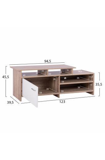 ΕΠΙΠΛΟ TV SCOTT HM8766.01 123x39,5x35,5-45,5Y εκ. SONAMA ΛΕΥΚΟ