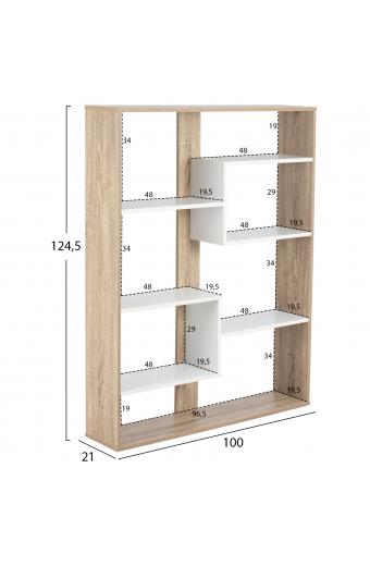 ΒΙΒΛΙΟΘΗΚΗ MARCELINE HM8772.01 100Χ21Χ124,5 ΛΕΥΚΟ