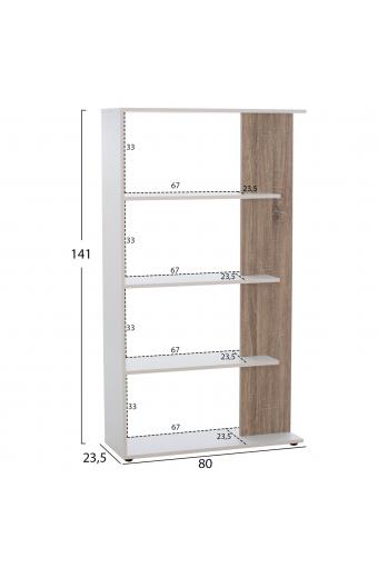 ΒΙΒΛΙΟΘΗΚΗ HARVEY HM8770 80X23X141 ΛΕΥΚΟ