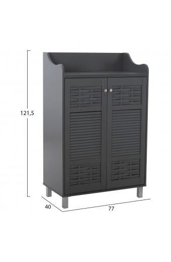 ΠΑΠΟΥΤΣΟΘΗΚΗ-ΝΤΟΥΛΑΠΙ KAILENA ΞΥΛΙΝΗ HM2230.10 ΓΚΡΙ 77x40x121,5 εκ.