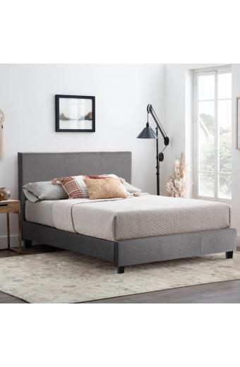 ΚΡΕΒΑΤΙ BECCA ΑΠΟ ΥΦΑΣΜΑ ΓΚΡΙ HM553.11 ΓΙΑ ΣΤΡΩΜΑ 150x200 EK.
