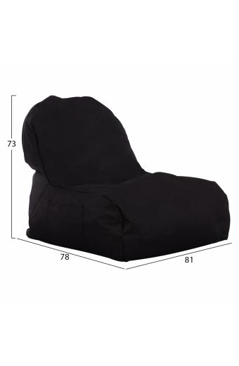 ΠΟΥΦ CLOUD ΑΔΙΑΒΡΟΧΗ ΠΟΛΥΘΡΟΝΑ HM5112.04 ΜΑΥΡΗ ΜΕ UV PROTECTION 81x78x73 εκ.
