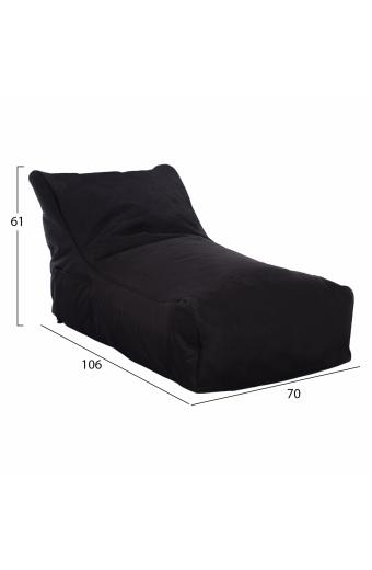 ΠΟΥΦ BLOOM ΑΔΙΑΒΡΟΧΟ HM5111.14 ΜΑΥΡΟ ΜΕ UV PROTECTION  106x70x61Υ εκ.