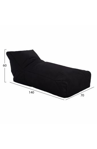 ΠΟΥΦ ALOK HM5806.04 ΜΑΥΡΟ ΜΕ UV PROTECTION 140x70x60Υ εκ.