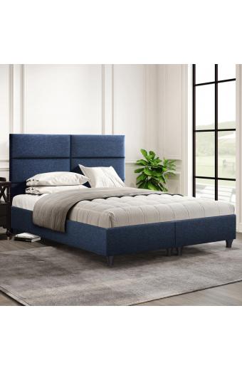 ΚΡΕΒΑΤΙ MILO ΑΠΟ ΜΠΛΕ ΥΦΑΣΜΑ HM616.08 ΓΙΑ ΣΤΡΩΜΑ 160x200 εκ.