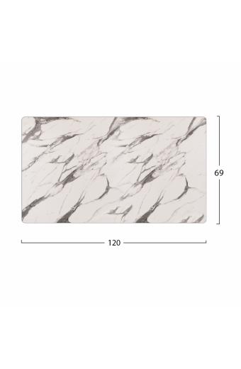 ΕΠΙΦΑΝΕΙΑ ΤΡΑΠΕΖΙΟΥ HPL HM5840.11 MARBLE WHITE-GREY 120x69 εκ. ΠΑΧΟΥΣ 12mm.