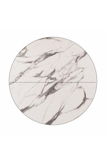 ΕΠΙΦΑΝΕΙΑ ΤΡΑΠΕΖΙΟΥ HPL HM5842.11 MARBLE WHITE-GREY Φ69 εκ. ΠΑΧΟΥΣ 12mm.