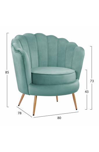 ΠΟΛΥΘΡΟΝΑ COQUILLE ΑΠΟ ΒΕΛΟΥΔΟ ΦΥΣΤΙΚΙ HM8493.07 80x78x85Y εκ.