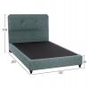 ΚΡΕΒΑΤΙ DOLORES LIGHT GREEN HM648.27 ΓΙΑ ΣΤΡΩΜΑ 120x200 εκ.
