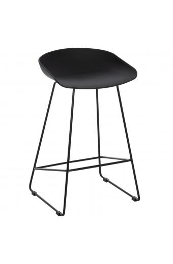 ΣΚΑΜΠΟ ΜΠΑΡ NAILA HM9299.02 ΜΑΥΡΟ ΜΕΣΑΙΟΥ ΥΨΟΥΣ 44x44x74Yεκ.