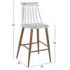 ΣΚΑΜΠΟ ΜΠΑΡ VANESSA HM9300.01 ΛΕΥΚΟ ΜΕΣΑΙΟΥ ΥΨΟΥΣ 43x45x97Υεκ.