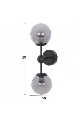 ΦΩΤΙΣΤΙΚΟ ΑΠΛΙΚΑ ME ΔΥΟ ΓΛΟΜΠΟΥΣ ΚΑΘΕΤΑ 50x15x20Y εκ.HM7638.01