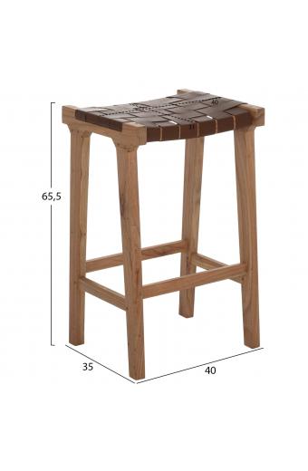 ΣΚΑΜΠΟ ΜΠΑΡ ΜΑΣΙΦ ΞΥΛΟ ΤEAK ΦΥΣΙΚΟ HM9382.01 40X35X65YΕΚ.