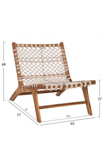 ΠΟΛΥΘΡΟΝΑ ANTIB HM9466.01 ΤΕΑΚ ΞΥΛΟ NYLON ΣΧΟΙΝΙ ΛΕΥΚΟ 65x77x68Υεκ.