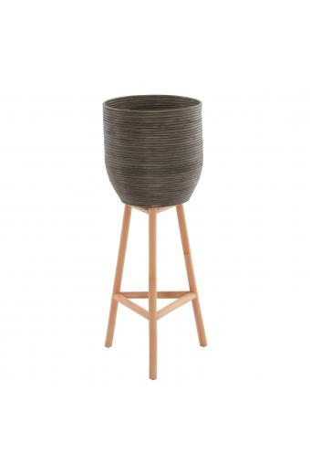 ΓΛΑΣΤΡΑ ΑΠΟ RATTAN ΚΑΙ BAMBOO HM7724 36Χ35Χ95Yεκ.ΦΥΣΙΚΟ - ΠΡΑΣΙΝΟ