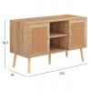 ΕΠΙΠΛΟ TV ΜΕΛΑΜΙΝΗΣ COLM ΜΕ ΠΟΡΤΕΣ RATTAN HM9223.11 ΣΕ ΧΡΩΜΑ ΦΥΣΙΚΟ 120x39x56,5Υεκ.