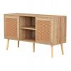 ΕΠΙΠΛΟ TV ΜΕΛΑΜΙΝΗΣ COLM ΜΕ ΠΟΡΤΕΣ RATTAN HM9223.11 ΣΕ ΧΡΩΜΑ ΦΥΣΙΚΟ 120x39x56,5Υεκ.