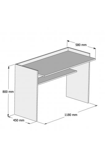ΓΡΑΦΕΙΟ ΜΕΛΑΜΙΝΗΣ ΛΕΥΚΟ 118x58x80Υεκ.HM9227.11