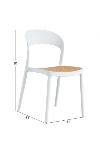 ΚΑΡΕΚΛΑ ΠΟΛΥΠΡΟΠΥΛΕΝΙΟΥ ΛΕΥΚΗ-ΜΠΕΖ CLEO HM5936.01 41x53x81Υ εκ.