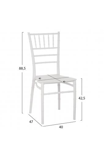 ΚΑΡΕΚΛΑ ΠΟΛΥΠΡΟΠΥΛΕΝΙΟΥ CATERING TIFFANY HM8058.31 ΛΕΥΚΟ 39x47x89Υεκ.