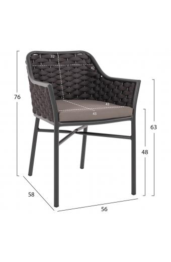 ΠΟΛΥΘΡΟΝΑ ΑΛΟΥΜΙΝΙΟΥ HM5858.01 ΜΕ ΣΧΟΙΝΙ- ΓΚΡΙ 56x58x76Υεκ.
