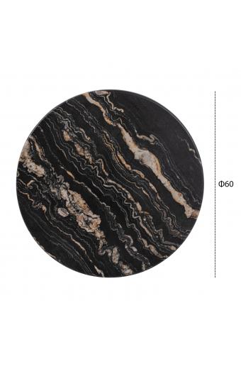 ΕΠΙΦΑΝΕΙΑ ΤΡΑΠΕΖΙΟΥ Φ60Χ2.5εκ. 5787 WERZALIT BLACK GOLD MARBLE HM5227.15