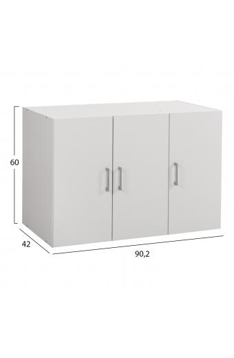 ΠΑΤΑΡΙ 3ΦΥΛΛΗΣ ΝΤΟΥΛΑΠΑΣ ΜΕΛΑΜΙΝΗΣ ALIVIA HM351.05 ΣΕ ΧΡΩΜΑ ΛΕΥΚΟ 90,2x42x60Yεκ.