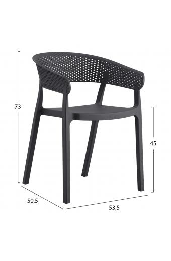 ΠΟΛΥΘΡΟΝΑ ΠΟΛΥΠΡΟΠΥΛΕΝΙΟΥ PERFOE HM5941.10 ΓΚΡΙ 53,5x50,5x73Υεκ.
