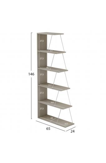 ΒΙΒΛΙΟΘΗΚΗ ΜΕΛΑΜΙΝΗΣ MINI TARS SONOMA ΛΕΥΚΟ HM2241.11 65x22-24x146Υεκ.