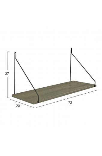 ΡΑΦΙ ΤΟΙΧΟΥ AGILAN ΜΕΛΑΜΙΝΗΣ HM9183.12 OLIVE GREY 72x20x27Y εκ.