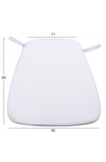 ΜΑΞΙΛΑΡΙ TIFFANYS HM8058.41FC ΜΕ ΥΦΑΣΜΑ WATER REPELLENT ΛΕΥΚΟ 43,5x40x3Υεκ.