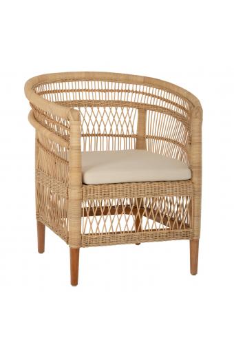 ΠΟΛΥΘΡΟΝΑ MALAWI HM9635.04 ΞΥΛΟ ΜΑΟΝΙ ΕΠΕΝΔΥΣΗ RATTAN ΛΕΥΚΟ ΜΑΞΙΛΑΡΙ ΚΑΘΙΣΜΑΤΟΣ 80x70x86Υεκ.