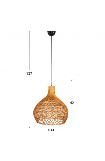 ΦΩΤΙΣΤΙΚΟ ΟΡΟΦΗΣ ΚΡΕΜΑΣΤΟ HM7881 RATTAN ΣΕ ΦΥΣΙΚΟ ΧΡΩΜΑ Φ41x137Υεκ.