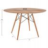ΤΡΑΠΕΖΙ MINIMAL ΣΤΡΟΓΓΥΛΟ HM8454.04 MDF ΣΕ ΦΥΣΙΚΟ-ΠΟΔΙΑ ΟΞΙΑΣ ΣΕ ΦΥΣΙΚΟ Φ120Χ75Υεκ.
