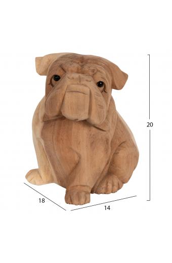 ΕΠΙΤΡΑΠΕΖΙΟ ΔΙΑΚΟΣΜΗΤΙΚΟ DOZER BULLDOG ΞΥΛΟ SUAR ΣΕ ΦΥΣΙΚΟ ΧΡΩΜΑ HM7925 18x14x20Y εκ.