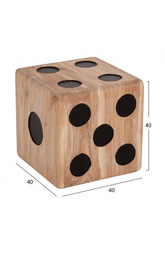 ΣΚΑΜΠΟ ΖΑΡΙ HM7898 ΞΥΛΟ ΤΕΑΚ ΣΕ WHITE WASH ΧΡΩΜΑ 40x40x40 εκ.