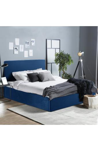 ΚΡΕΒΑΤΙ ALLIE HM584.18 160Χ200 ΜΕ ΑΠΟΘΗΚΕΥΤΙΚΟ ΧΩΡΟ-ΜΠΛΕ ΒΕΛΟΥΔΟ