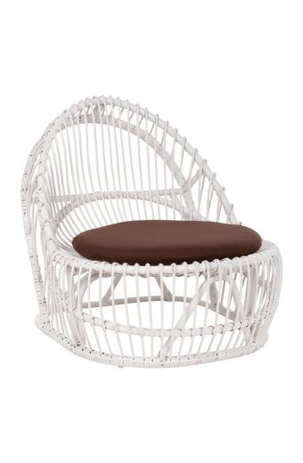 ΠΟΛΥΘΡΟΝΑ ENTROPY HM9840.02 RATTAN ΛΕΥΚΟ ΜΕ ΚΑΦΕ ΜΑΞΙΛΑΡΙ 80x97x85Υεκ.