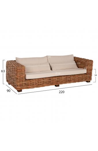 ΣΕΤ ΣΑΛΟΝΙ ΕΞ.ΧΩΡΟΥ TROPEL HM9656 4ΤΜΧ ΦΥΣΙΚΟ RATTAN-ΞΥΛΟ ΜΑΟΝΙ-ΛΕΥΚΑ ΜΑΞΙΛΑΡΙΑ