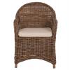 ΠΟΛΥΘΡΟΝΑ ΜΕ ΕΚΡΟΥ ΜΑΞΙΛΑΡΙ KEYLA HM9536 ΚΑΦΕ RATTAN 63x65x87Υεκ.