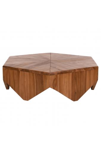 ΤΡΑΠΕΖΙ ΣΑΛΟΝΙΟΥ HEXAGON HM9790 ΞΥΛΟ ΤΕΑΚ ΣΕ ΦΥΣΙΚΟ 114x99x34Yεκ.