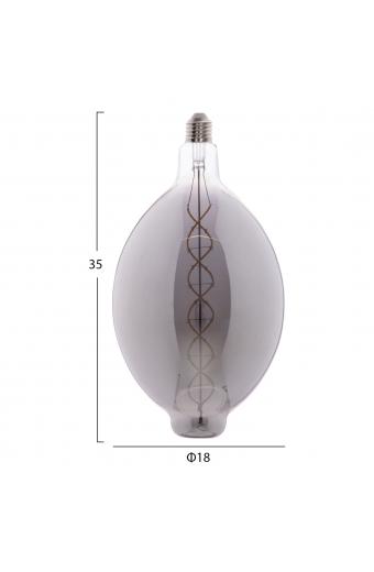 ΛΑΜΠΤΗΡΑΣ LED FILAMENT 8W E27 3000K SMOKE DIMMABLE HM4051.03