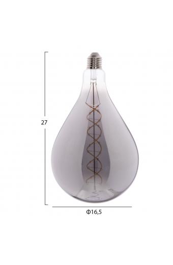 ΛΑΜΠΤΗΡΑΣ LED FILAMENT 8W E27 3000K SMOKE COLOR DIMMABLE  HM4052.03