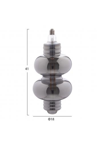 ΛΑΜΠΤΗΡΑΣ LED FILAMENT 8W E27 3000K SMOKE COLOR DIMMABLE  HM4053.03