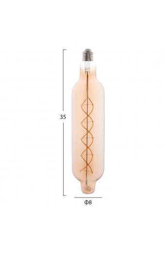 ΛΑΜΠΤΗΡΑΣ JHD-NW7775 LED FILAMENT 8W E27 3000K GOLD COLOR DIMMABLE HM4055.02